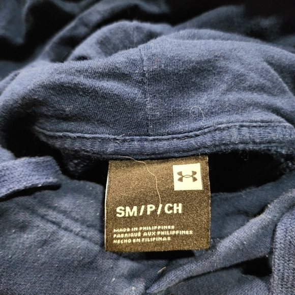 Under Armour Pullover Hoodie Small Dark Blue - Picture 3 of 5
